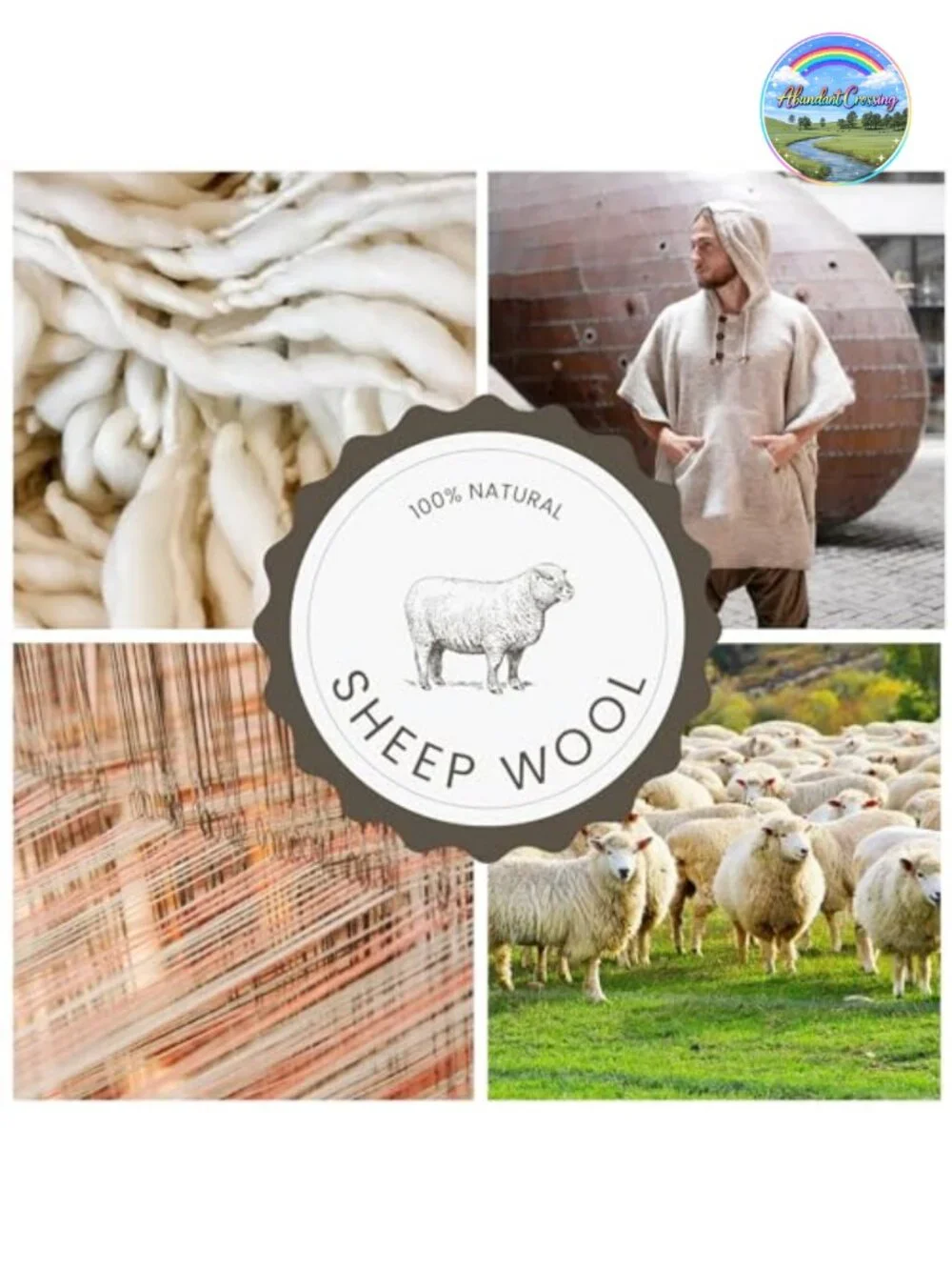 Wool Poncho Men Hooded Cape Winter Cape Outdoor Blanket